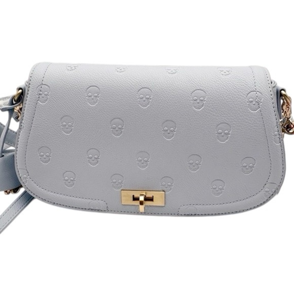 Betsey Johnson XOMARCI Skull Embossed Shoulder/Crossbody Bag- Blue Aura